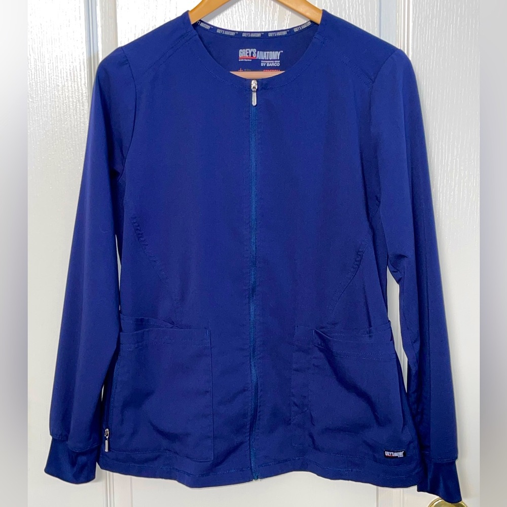 Grey’s Anatomy by Barco women’s scrub jacket small blue